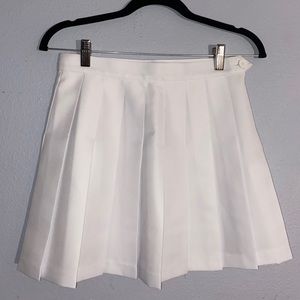 American Apparel White Tennis Skirt